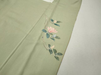 平和屋着物●訪問着　友禅　枝花文　暈し染め　正絹　逸品　CABM9362ut