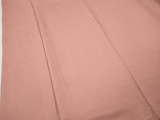 平和屋着物●上質な色無地　霞地紋　薄紅色　正絹　逸品　CABM9367ut