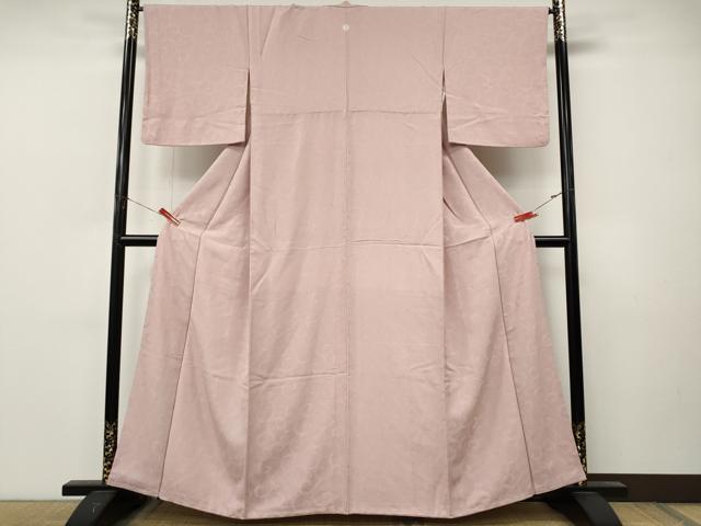 平和屋着物●上質な色無地　唐草地紋　虹色　正絹　逸品　CABM9368ut