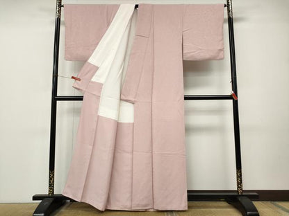 平和屋着物●上質な色無地　唐草地紋　虹色　正絹　逸品　CABM9368ut