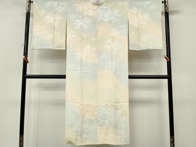 平和屋着物●長襦袢　袷　風景船花地紋　暈し染め　正絹　逸品　CABM9377ut