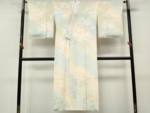 平和屋着物●長襦袢　袷　風景船花地紋　暈し染め　正絹　逸品　CABM9377ut