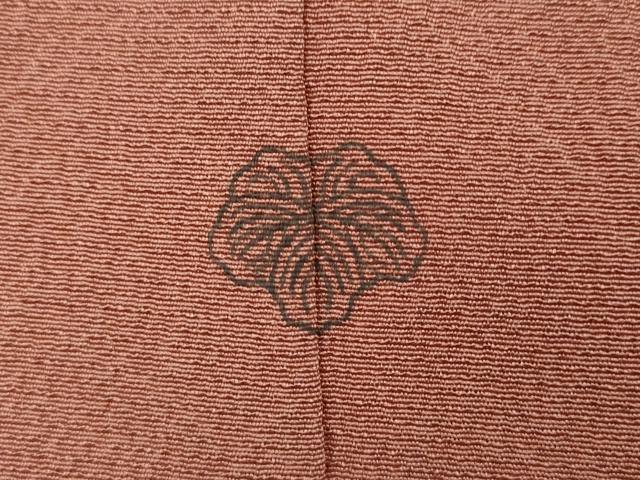 平和屋着物●銀座きしや　色無地　作家物　真赭色　正絹　逸品　CABM9389ut