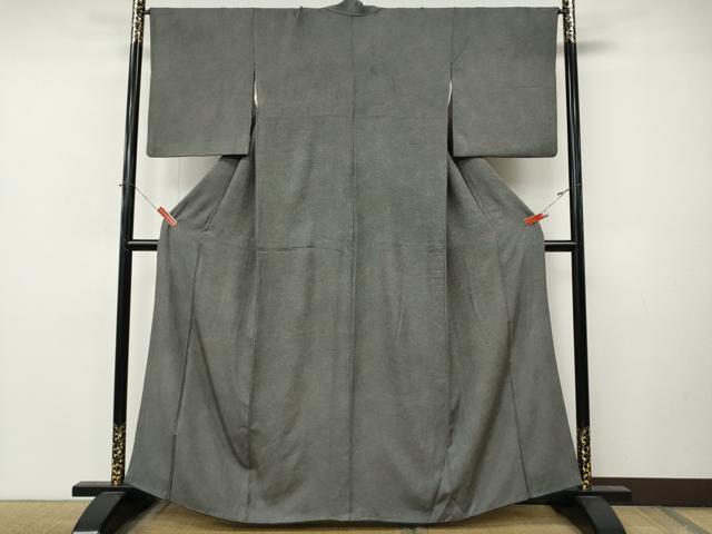 平和屋着物●江戸小紋　鮫小紋柄　黒地　正絹　逸品　CABM9398ut