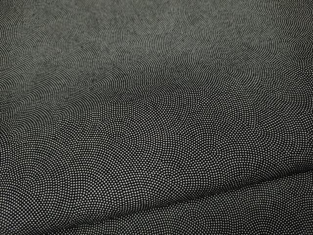 平和屋着物●江戸小紋　鮫小紋柄　黒地　正絹　逸品　CABM9398ut