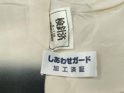 平和屋着物●江戸小紋　鮫小紋柄　黒地　正絹　逸品　CABM9398ut