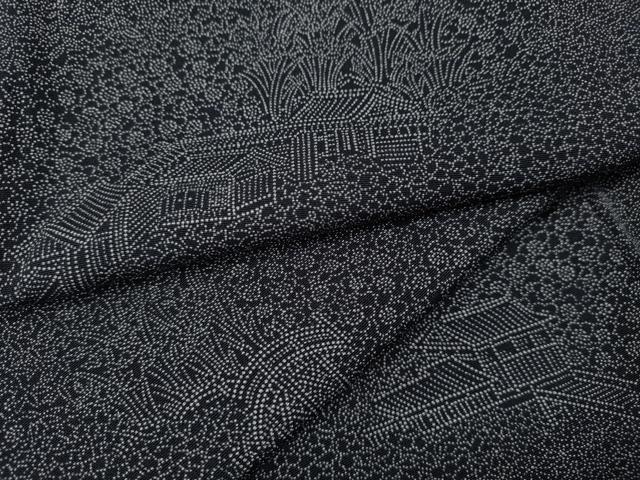 平和屋着物●江戸小紋　風景草花文　正絹　逸品　CABM9399ut