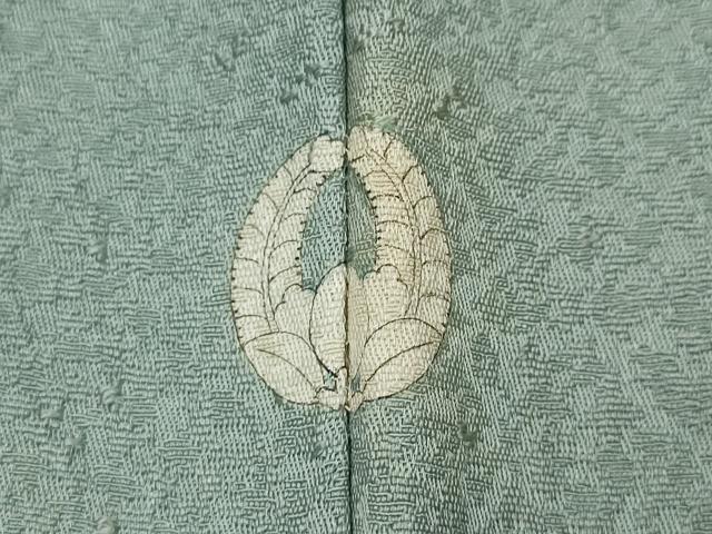 平和屋着物●上質な色無地　紋意匠　青磁鼠色　正絹　逸品　CABM9403ut
