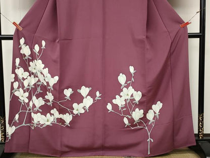 平和屋着物●訪問着　枝花文　正絹　逸品　CABM9406ut