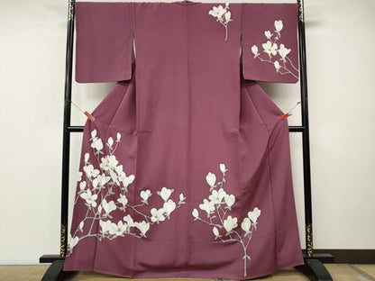 平和屋着物●訪問着　枝花文　正絹　逸品　CABM9406ut