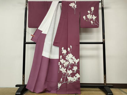 平和屋着物●訪問着　枝花文　正絹　逸品　CABM9406ut