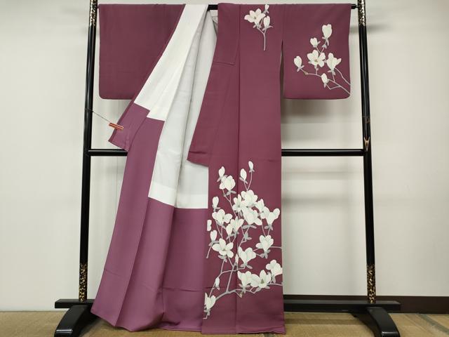 平和屋着物●訪問着　枝花文　正絹　逸品　CABM9406ut