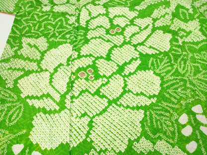 平和屋着物●豪華振袖　総絞り　流水花文　金彩　正絹　逸品　CABM9407ut