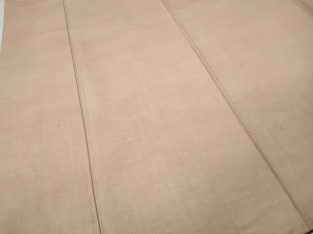 平和屋着物●結城紬　色無地　洗柿色　正絹　逸品　CABM9411ut