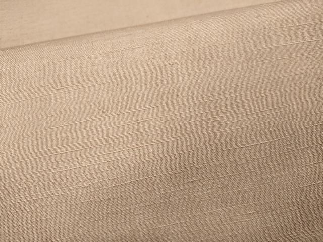平和屋着物●結城紬　色無地　洗柿色　正絹　逸品　CABM9411ut