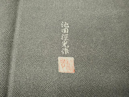 平和屋着物●江戸小紋　池田深光　鮫小紋柄　正絹　逸品　CABM9420ut
