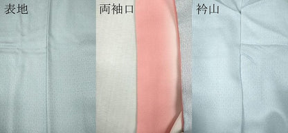 平和屋着物●訪問着　扇面花文　暈し染め　金銀彩　ロング丈　正絹　逸品　CABM9428ut