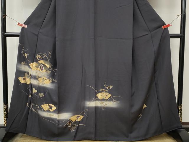 平和屋着物●訪問着　竹屋町刺繍　地紙花鳥文　暈し染め　金彩　鈴乃屋扱い　正絹　逸品　CABM9431ut