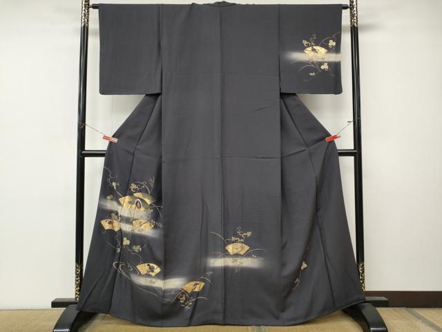 平和屋着物●訪問着　竹屋町刺繍　地紙花鳥文　暈し染め　金彩　鈴乃屋扱い　正絹　逸品　CABM9431ut