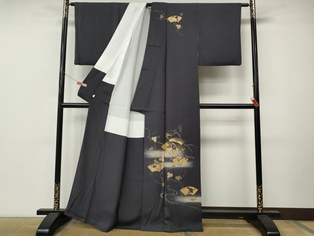 平和屋着物●訪問着　竹屋町刺繍　地紙花鳥文　暈し染め　金彩　鈴乃屋扱い　正絹　逸品　CABM9431ut