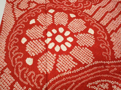 平和屋着物●豪華振袖　総絞り　立波絵皿花文　正絹　逸品　CABM9432ut