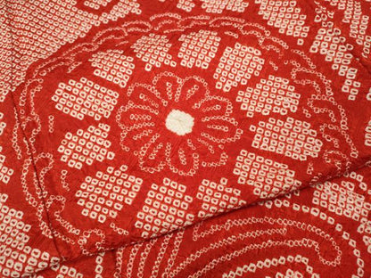 平和屋着物●豪華振袖　総絞り　立波絵皿花文　正絹　逸品　CABM9432ut