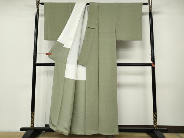 平和屋着物●江戸小紋　作家物　鮫小紋柄　鬼しぼ縮緬　正絹　逸品　未使用　CABM9444ut