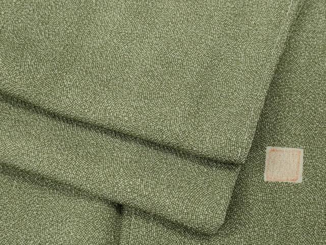 平和屋着物●江戸小紋　作家物　鮫小紋柄　鬼しぼ縮緬　正絹　逸品　未使用　CABM9444ut