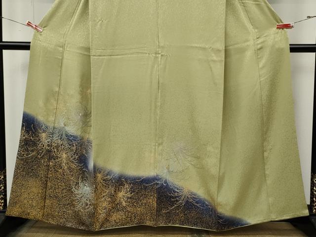 平和屋着物●色留訪問着　刺繍　乱菊　暈し染め　金彩　正絹　逸品　CABM9446ut