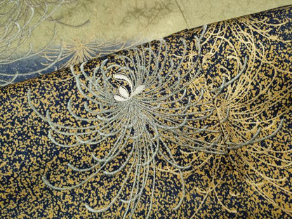平和屋着物●色留訪問着　刺繍　乱菊　暈し染め　金彩　正絹　逸品　CABM9446ut