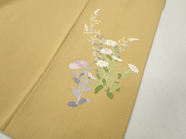 平和屋着物●訪問着　作家物　飛鶴草花文　正絹　逸品　CABM9448ut