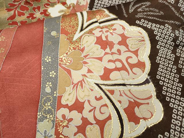 平和屋着物●豪華振袖　駒刺繍　絞り　舞花文　金彩　仮絵羽　逸品　未使用　CABM9457ut