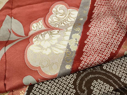 平和屋着物●豪華振袖　駒刺繍　絞り　舞花文　金彩　仮絵羽　逸品　未使用　CABM9457ut