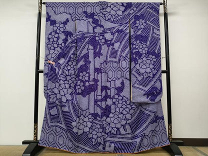 平和屋着物●豪華振袖　総絞り　熨斗花文　正絹　逸品　CABM9475ut