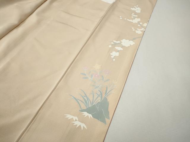 平和屋着物●訪問着　友禅　作家物　飛鶴風景花文　暈し染め　正絹　逸品　CABM9486ut