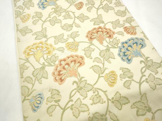 平和屋着物●西陣　川島織物　六通柄　本袋帯　更紗花文　正絹　逸品　CABM9606hy