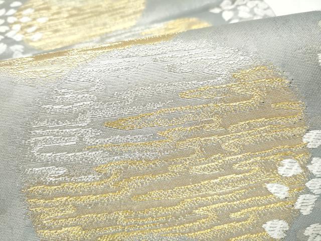 平和屋着物●六通柄袋帯　舞花びら　金銀糸　正絹　逸品　CABM9772hy