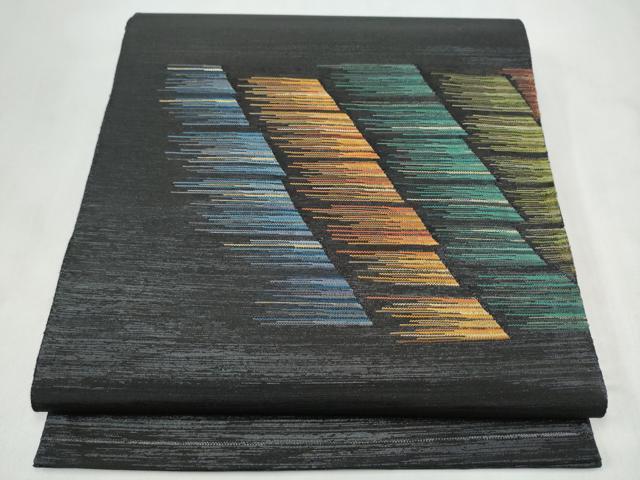 平和屋着物●太鼓柄袋帯　霞文　金糸　正絹　逸品　CABM9775hy
