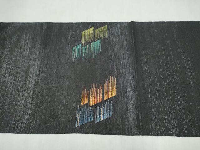 平和屋着物●太鼓柄袋帯　霞文　金糸　正絹　逸品　CABM9775hy