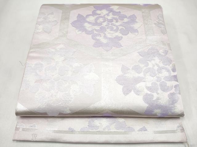 平和屋着物●西陣　川島織物　六通柄　本袋帯　亀甲花文　正絹　逸品　CABM9780hy