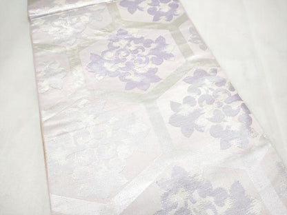 平和屋着物●西陣　川島織物　六通柄　本袋帯　亀甲花文　正絹　逸品　CABM9780hy