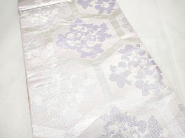 平和屋着物●西陣　川島織物　六通柄　本袋帯　亀甲花文　正絹　逸品　CABM9780hy