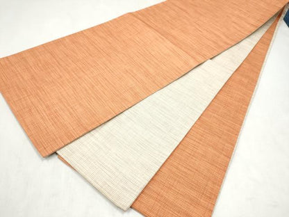 平和屋着物●本場筑前博多織　両面　全通柄　京袋帯　霞文　正絹　逸品　CABM9798hy