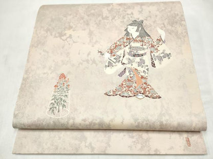 平和屋着物●加賀友禅の巨匠　初代　由水十久　太鼓柄袋帯　舞　引箔　正絹　逸品　CABM9838hy