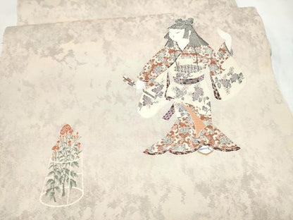 平和屋着物●加賀友禅の巨匠　初代　由水十久　太鼓柄袋帯　舞　引箔　正絹　逸品　CABM9838hy