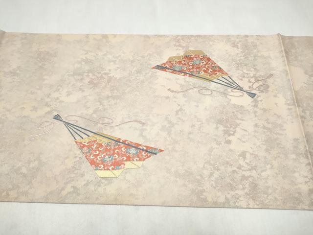 平和屋着物●加賀友禅の巨匠　初代　由水十久　太鼓柄袋帯　舞　引箔　正絹　逸品　CABM9838hy