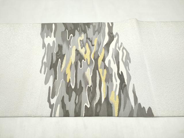 平和屋着物●爪搔き本綴れ　六通柄袋帯　流水文　金糸　正絹　逸品　CABM9845hy