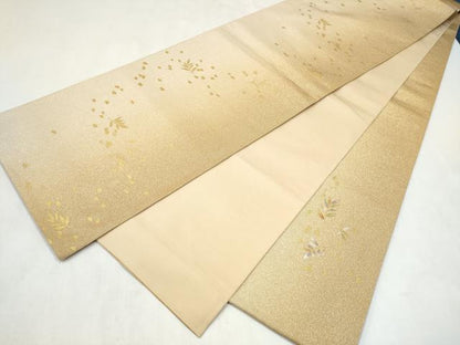 平和屋着物●太鼓柄袋帯　刺繍　藤花房　金糸　金彩　正絹　逸品　CABM9858hy