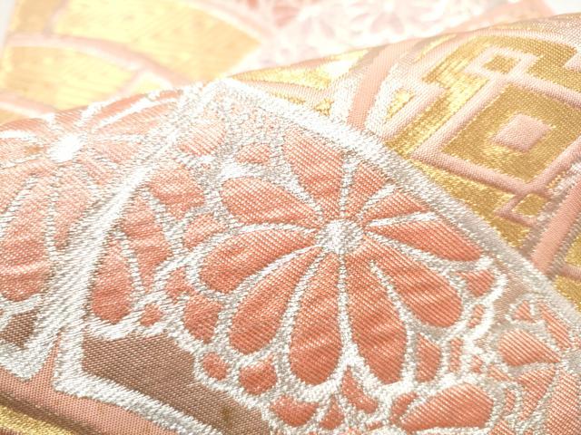平和屋着物●西陣　川島織物　六通柄　本袋帯　吉祥花文　金銀糸　正絹　逸品　CABM9861hy