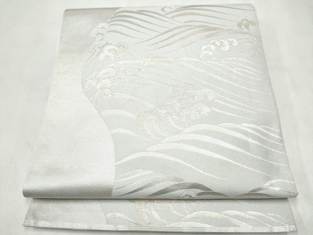 平和屋着物●六通柄　本袋帯　流水文　銀糸　正絹　逸品　CABM9866hy